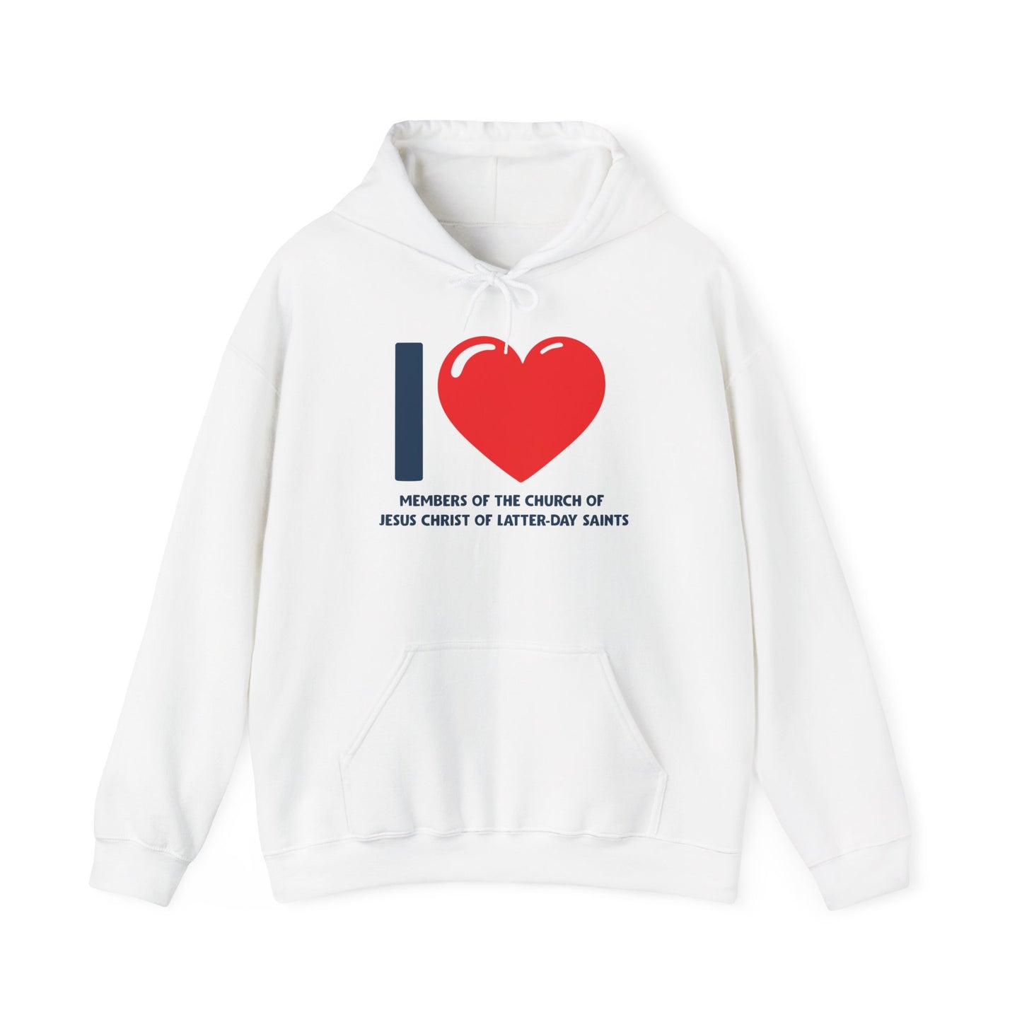 I ♥ Members of the Church of Jesus Christ of Latter-Day Saints Unisex Heavy Blend™ Hooded Sweatshirt