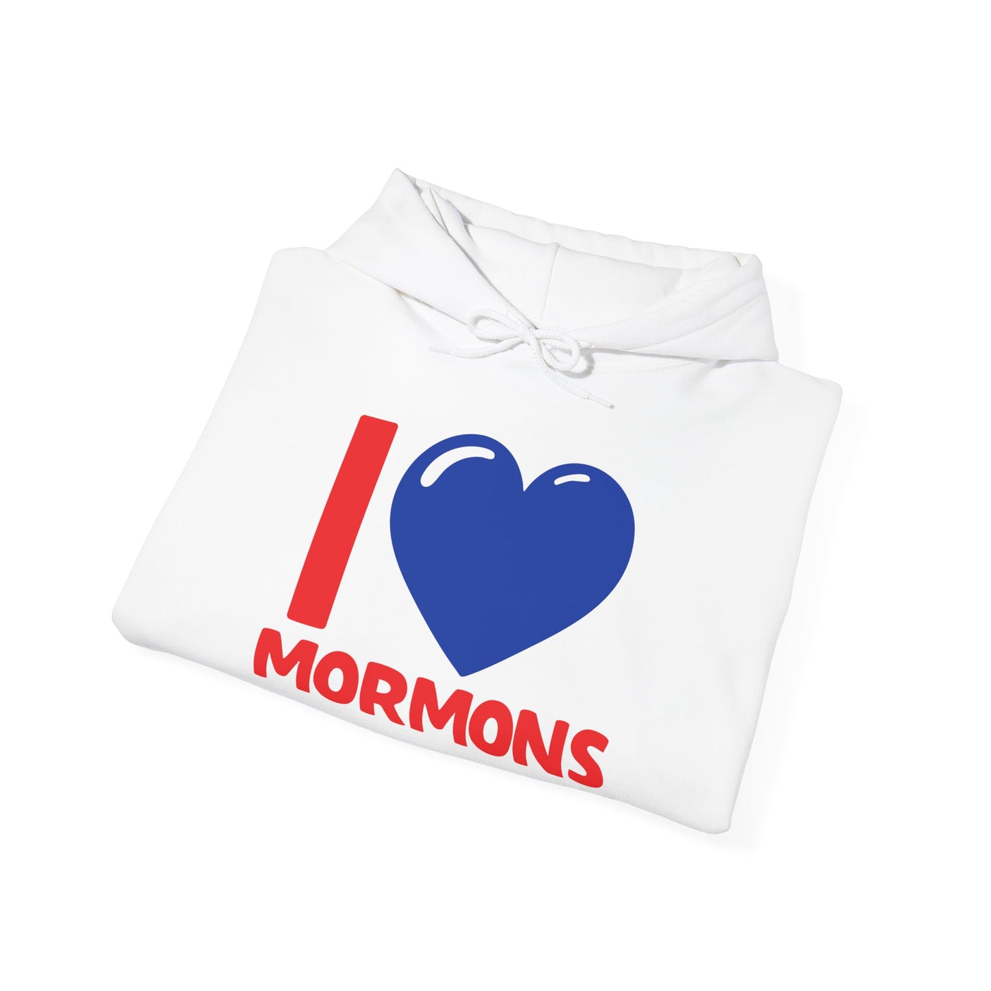 I ♥ Mormons Cougar Blue Heart Unisex Heavy Blend™ Hooded Sweatshirt