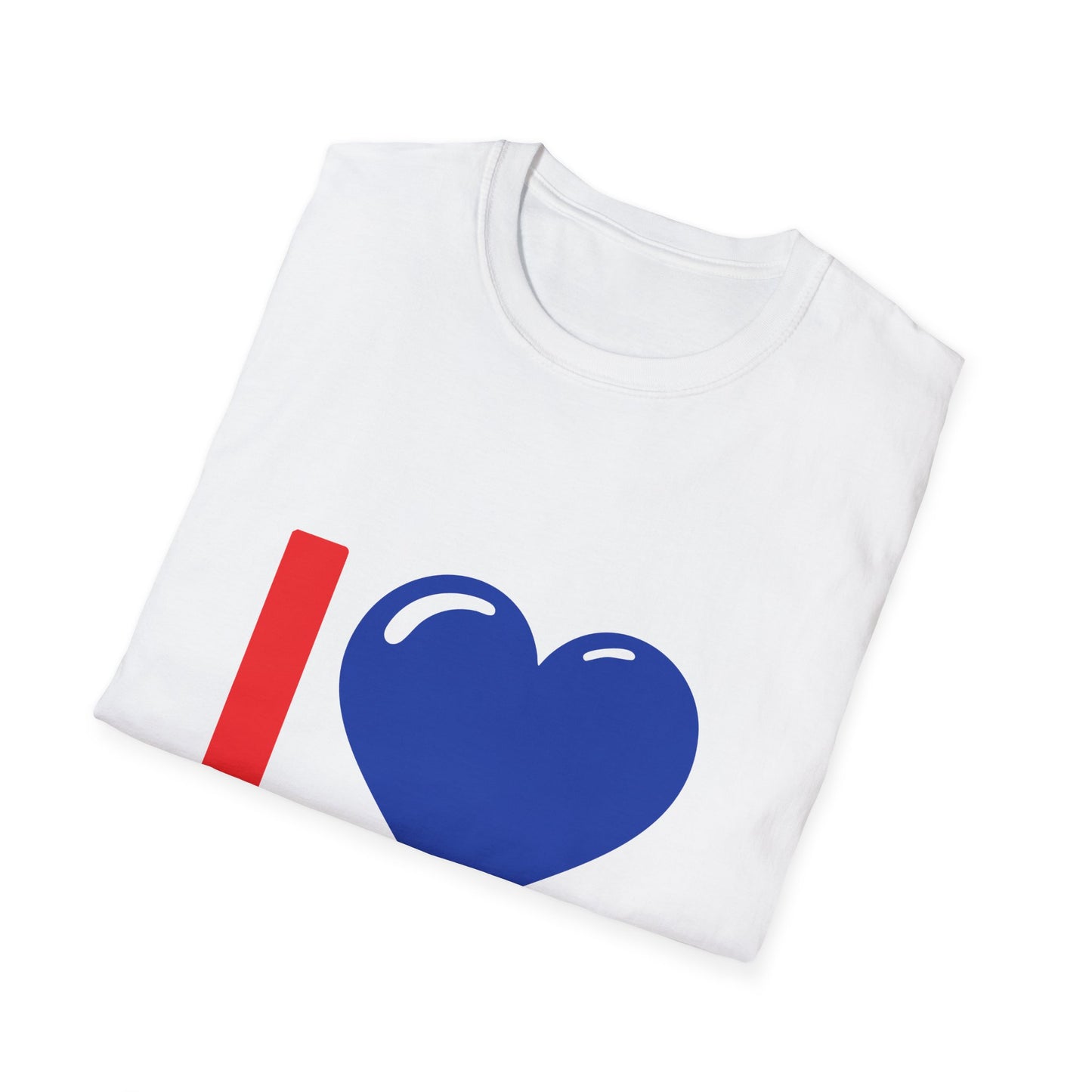 I ♥ Members of the Church Of Jesus Christ of Latter-Day Saints Cougar Blue Heart Unisex Softstyle T-Shirt