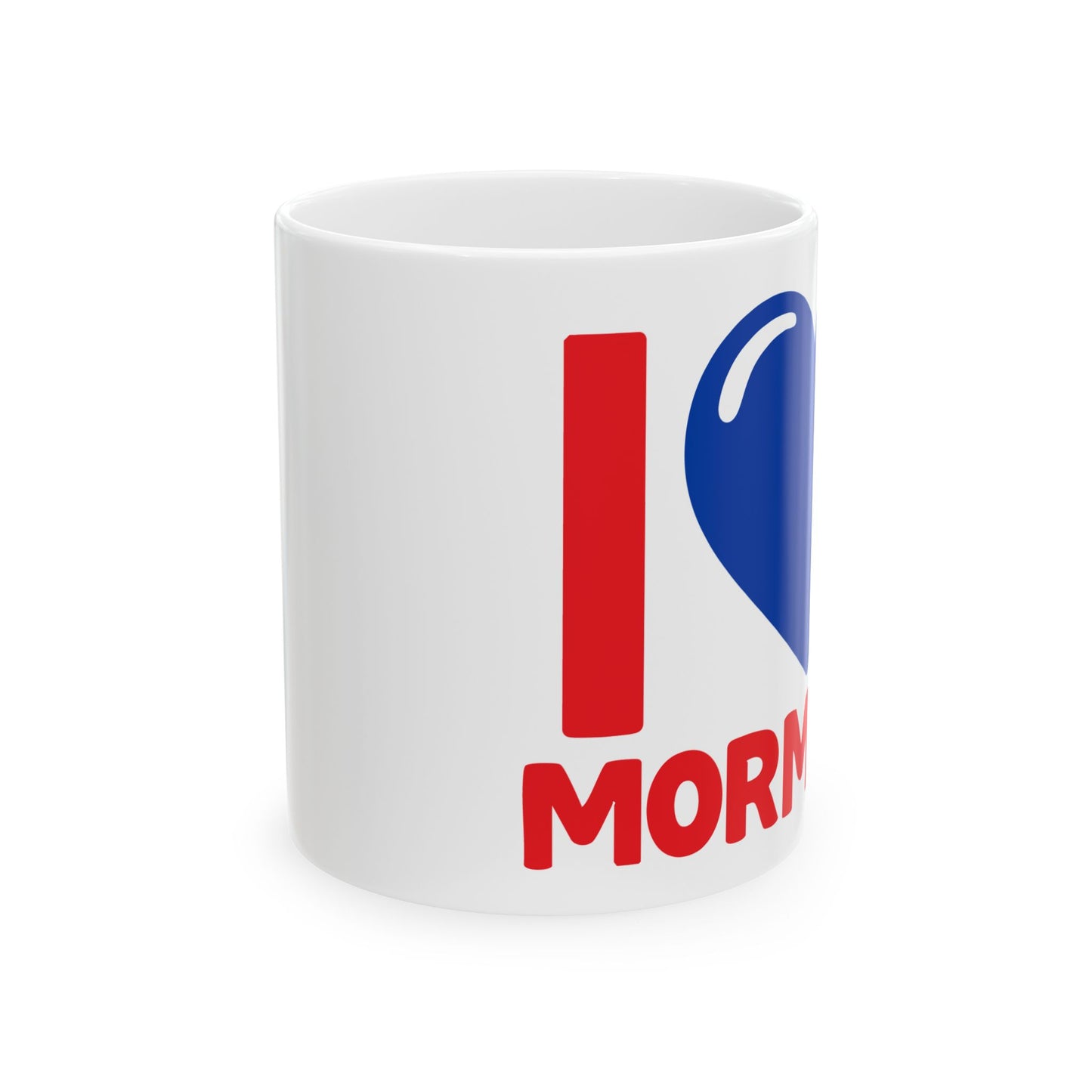 I ♥ Mormons Ceramic Mug – Cougar Blue Heart (11oz)
