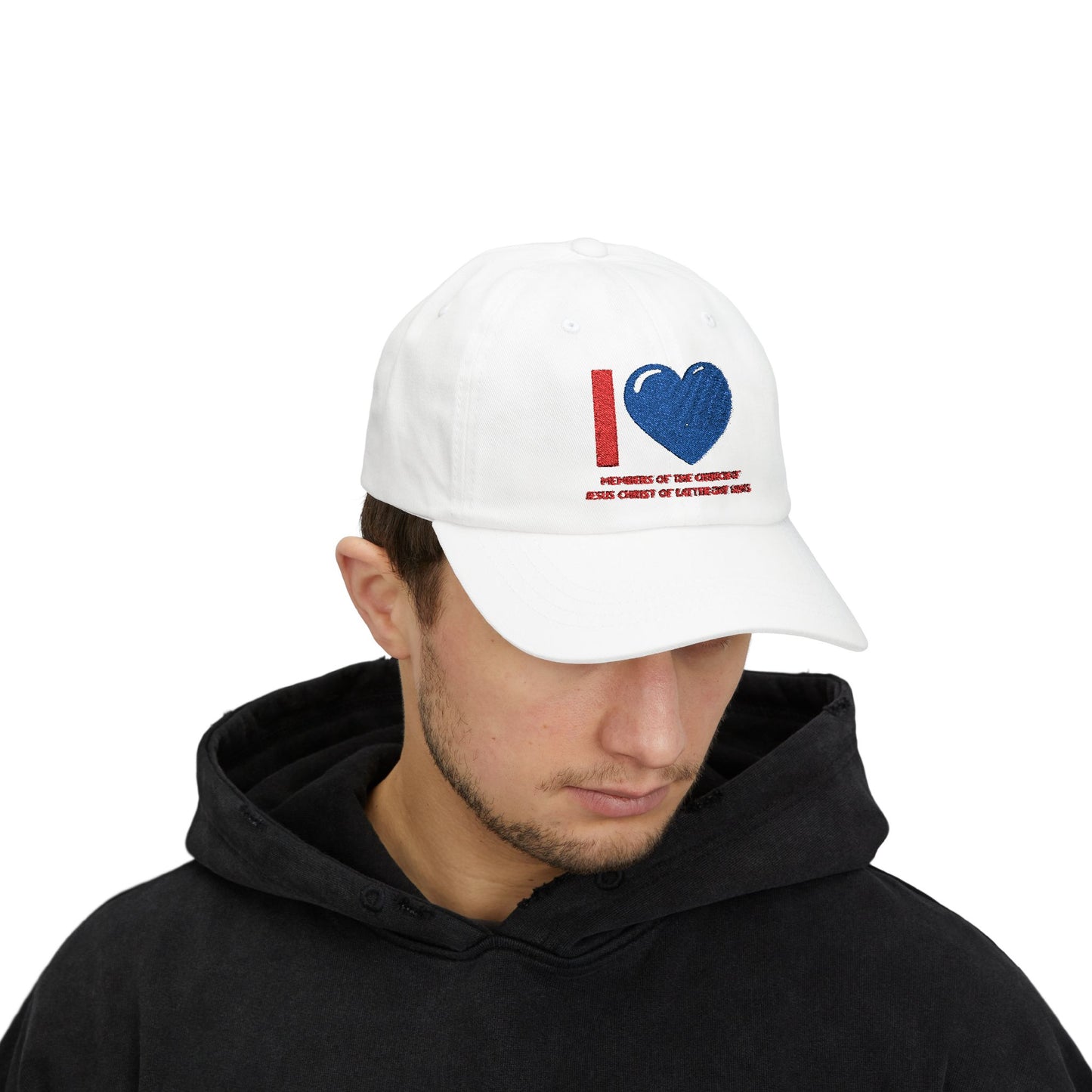I ♥ Members of the Church of Jesus Christ of Latter-Day Saints Cougar Blue Classic Dad Cap