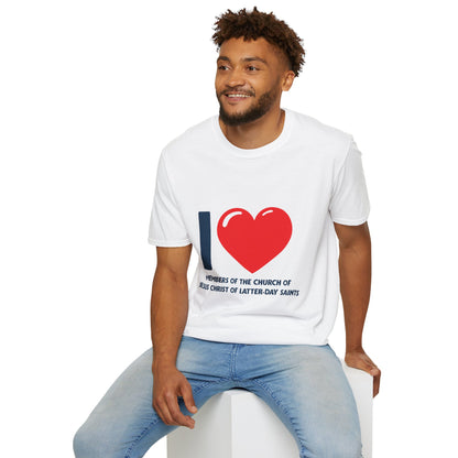 I ♥ Members of the Church of Jesus Christ of Latter-Day Saints Unisex Softstyle T-Shirt