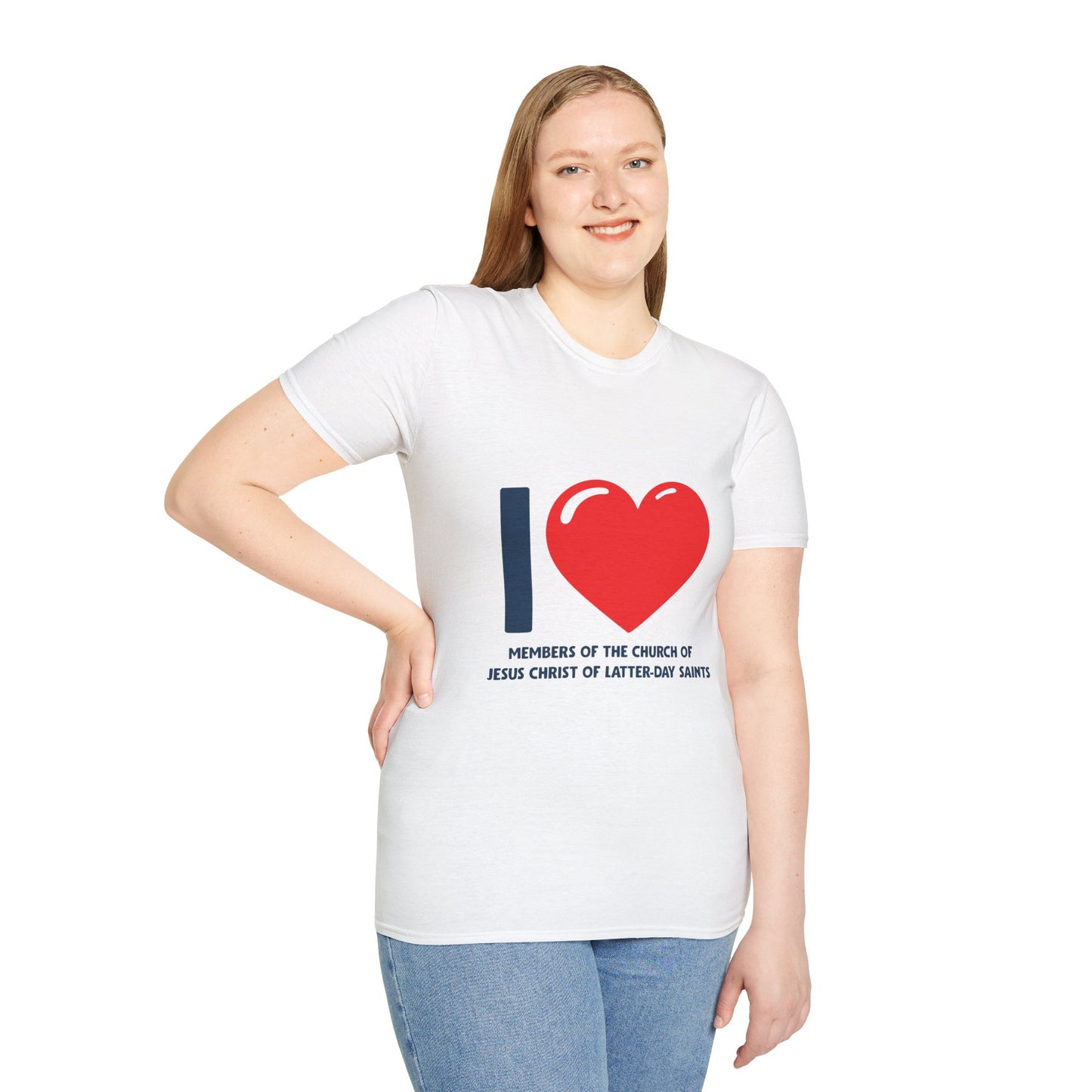 I ♥ Members of the Church of Jesus Christ of Latter-Day Saints Unisex Softstyle T-Shirt